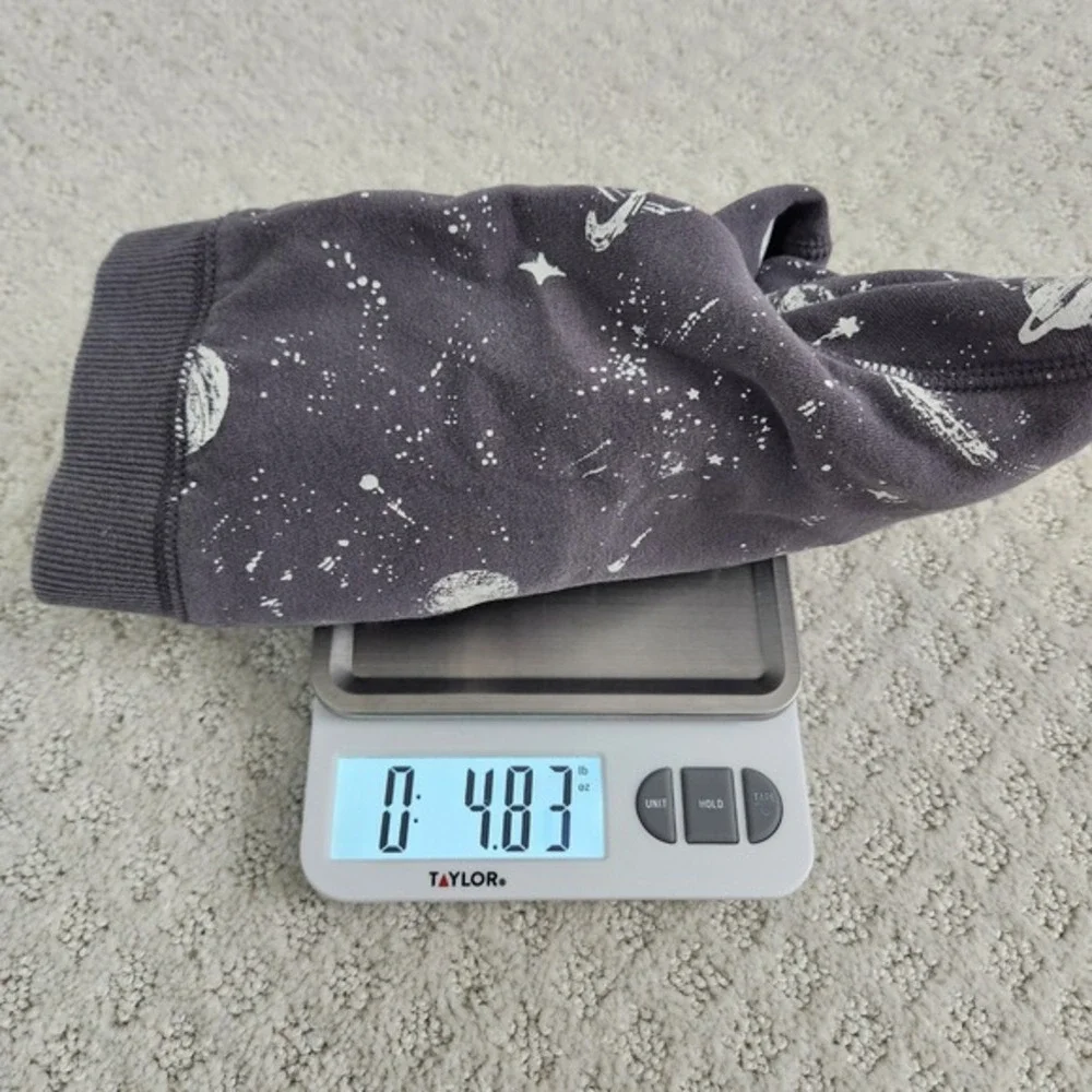 Carter's Baby Boy Space Print Zip Up‎ Hoodie Gray Planets Stars size 6 months
